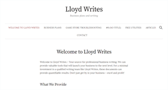 Desktop Screenshot of lloydwrites.com