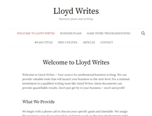 Tablet Screenshot of lloydwrites.com